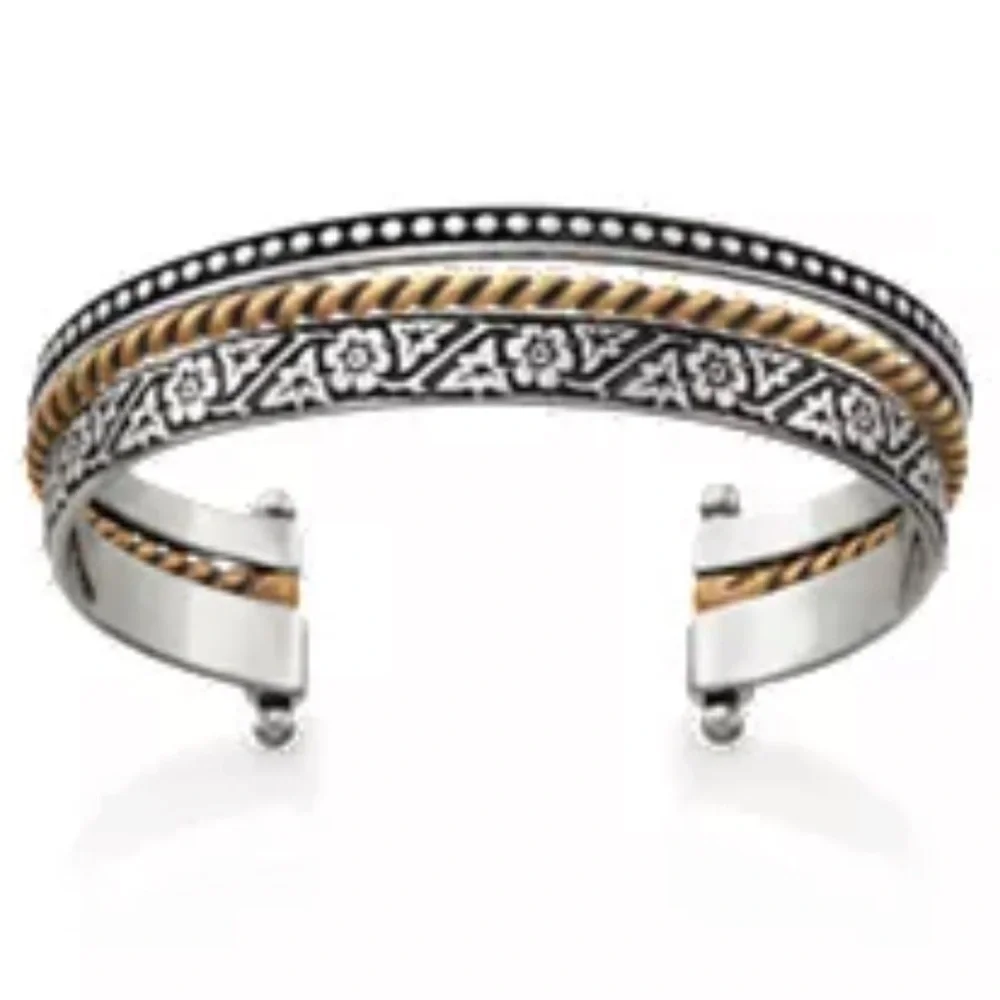 James Avery Rare multistack cuff bracelet RETIRED blackened silver bronze twist